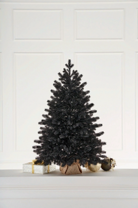Искусственная настольная елка Черная 90 см., 100% литая хвоя, Max Christmas (НЧР09)