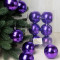 Набор пластиковых шаров Анет 80 мм., фиолетовый глянцевый, 6 шт., ЕлкиТорг (150331)
