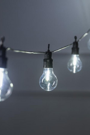 Гирлянда белт-лайт Лампочки 5 м., IP44, УМС, тёмная нить, 10 LED, свечение белое, 220 В., Luazon Lighting (7989825)