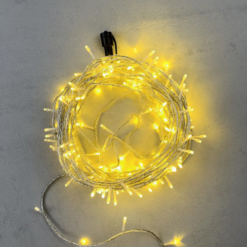 Светодиодная гирлянда с возможностью динамики 20 м., 200 шампань LED ламп, 24V., прозрачный силиконовый провод, IP65, Beauty Led (EST200-3W10-1CH) в Санкт-Петербурге