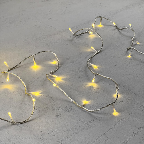 Светодиодная гирлянда с возможностью динамики 20 м., 200 шампань LED ламп, 24V., прозрачный силиконовый провод, IP65, Beauty Led (EST200-3W10-1CH) в Санкт-Петербурге