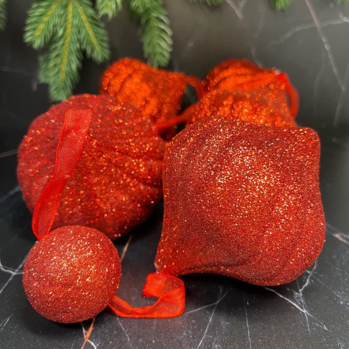 Гирлянда Праздничная 116 см., диаметр 9 см., красная, пенопласт, Christmas DeLuxe (89416) 