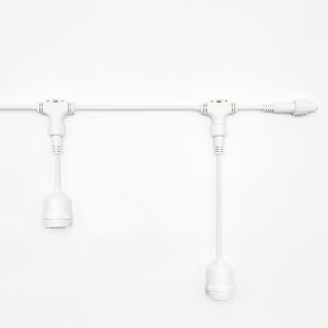 Белт-Лайт UNIBELT 10 м., провод белый Каучук, шаг 100 см., 10 подвесных патронов, IP65, LTC (UBL10m/10L-8)