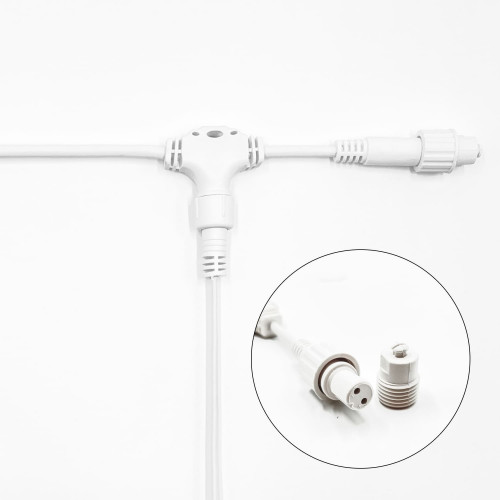 Белт-Лайт UNIBELT 10 м., провод белый Каучук, шаг 100 см., 10 подвесных патронов, IP65, LTC (UBL10m/10L-8)