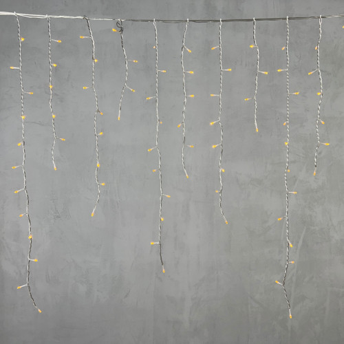 Светодиодная бахрома 5*0,9 м., 348 желтых LED ламп, силиконовый прозрачный провод, Beauty Led (ECC348-10-2Y) в Санкт-Петербурге
