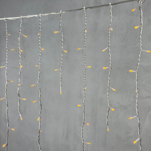 Светодиодная бахрома 5*0,9 м., 348 желтых LED ламп, силиконовый прозрачный провод, Beauty Led (ECC348-10-2Y) в Санкт-Петербурге