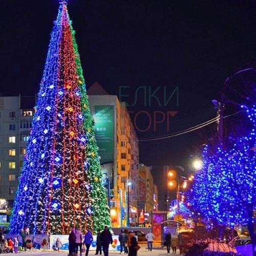 Комплект освещения для высотной ели 7 метров, 1500 LED ламп, черный ПВХ, BEAUTY LED (ELC2/7-11)