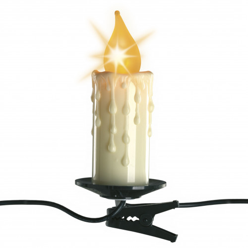 Светодидная гирлянда Тающая свеча 11.6 м., 220 V, 30 LED ламп теплого свечения, зеленый ПВХ провод, Kaemingk (490832)