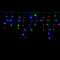 Светодиодная мерцающая бахрома 3*0.6 м., 220V, 100 разноцветных LED ламп, белый каучук, соединяемая, Winner Light (m.02.7w.100+)