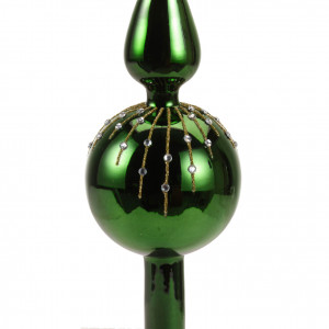 Елочная макушка Натюрель 31 см., зеленая, стекло, Kaemingk (170088/2)