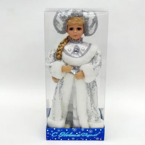 Снегурочка под елку в белой с серебром шубе и кокошнике 40 см., Triumph Tree  (84662) в Санкт-Петербурге