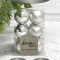 Набор пластиковых шаров Дивный 60 мм., серебро, 12 шт., Christmas De Luxe (87557)