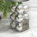 Набор пластиковых шаров Дивный 60 мм., серебро, 12 шт., Christmas DeLuxe (87557)