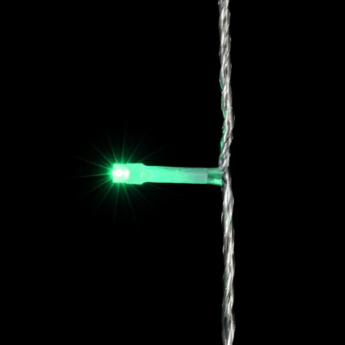 Светодиодная гирлянда с возможностью динамики 20 м., 200 зеленых LED ламп, 24V., прозрачный силиконовый провод, IP65, Beauty Led (EST200-3W10-1G)