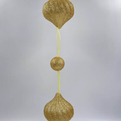 Гирлянда Праздничная 116 см.,  диаметр 9 см., золотая, пенопласт, Christmas DeLuxe (89417) 