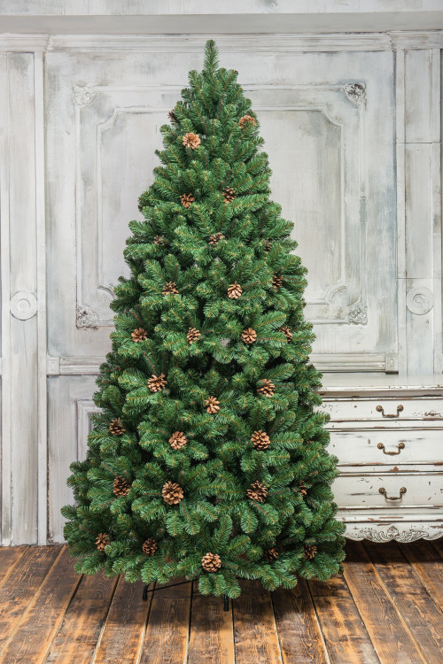 Искусственная елка Снежная королева зеленая 240 см., мягкая хвоя, ЕлкиТорг (32240)