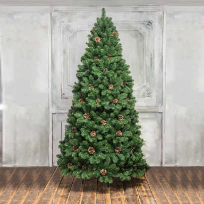 Искусственная елка Снежная королева зеленая 240 см.,мягкая хвоя, ЕлкиТорг (32240)
