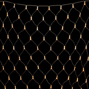 Светодиодная сетка с колпачком 2*3 м., 220В, 384 теплых белых LED, провод прозрачный ПВХ, IP65, LTC (NTL384CAP-10-2WW)