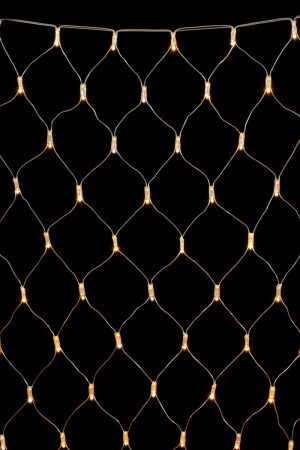 Светодиодная сетка с колпачком 2*3 м., 220В, 384 теплых белых LED, провод прозрачный ПВХ, IP65, LTC (NTL384CAP-10-2WW)
