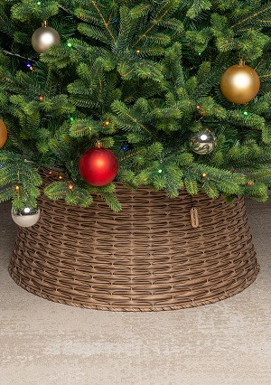 Корзина под елку Прованс 87*55*27 см., разборная, орех, ЕлкиТорг (87-219)