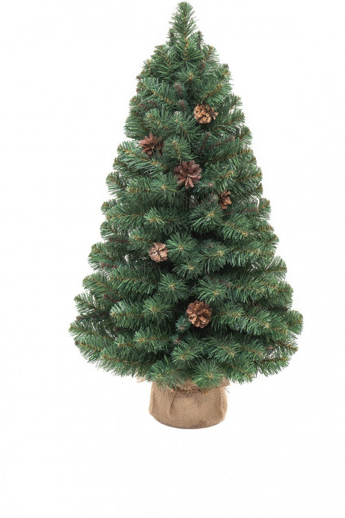 Искусственная елка Снежная королева зеленая 45 см., мягкая хвоя ПВХ, ЕлкиТорг (32045)