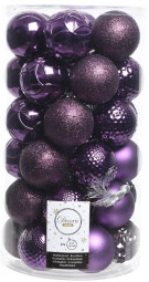 Набор пластиковых шаров Королевский 60 мм, фиолетовый, 37 шт, Kaemingk (020823)