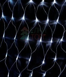 Светодиодная сетка 2*2 м., 256 холодных белых LED ламп, прозрачный ПВХ, Beauty Led (NTL256M-10-2W)