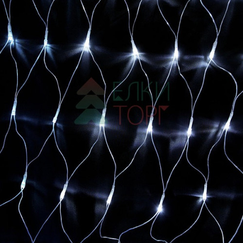 Светодиодная сетка 2*2 м., 256 холодных белых LED ламп, прозрачный ПВХ, LTC (NTL256M-10-2W)