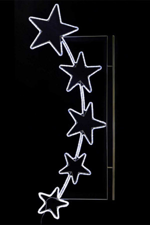 Светодиодная консоль Пять звезд, 90*200 см.,холодные белые LED лампы, прозрачный силикон, LTC (SKL4-220W) 