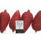 Пластиковая елочная игрушка Шишка красная 12 см., 4 шт, Kaemingk (028522)