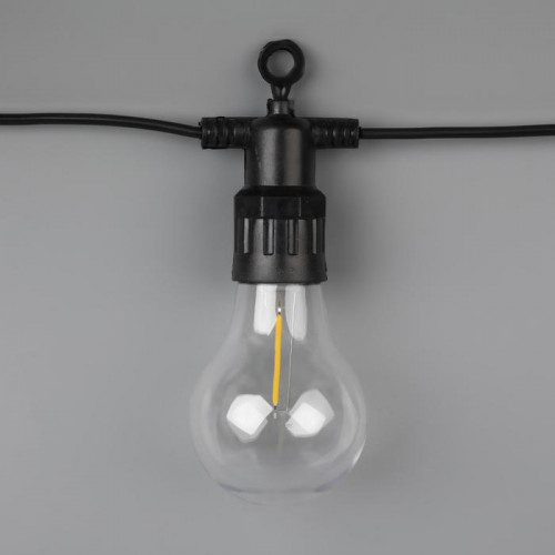 Гирлянда белт-лайт Лампочки 5 м., IP44, УМС, тёмная нить, 10 LED, свечение теплое белое, 220 В., Luazon Lighting (7989826) в Санкт-Петербурге