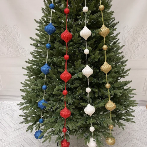 Гирлянда Праздничная 116 см.,  диаметр 9 см., белая, пенопласт, Christmas DeLuxe (89421) 