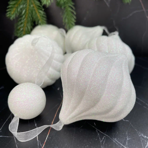 Гирлянда Праздничная 116 см.,  диаметр 9 см., белая, пенопласт, Christmas DeLuxe (89421) 