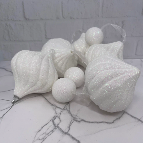 Гирлянда Праздничная 116 см.,  диаметр 9 см., белая, пенопласт, Christmas DeLuxe (89421) 