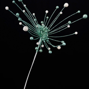 Ветвь Морской цветок 20х53 см., зеленый с кремовым, Christmas DeLuxe (88957)