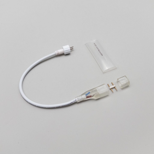 Установочный комплект с коннектором на 24В. для одностороннего Неона 8х16 мм., белый, LTC (FR-23540)