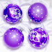 С1727/2 Набор стеклянных шаров Кудесник 4 шт., 75 мм.,фиолетовый,  Ёлочка