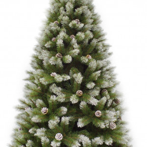 Сосна Женева заснеженная с шишками 215 см., ЛЕСКА, Triumph Tree (73121)