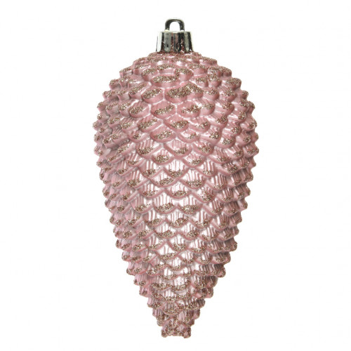 Пластиковая елочная игрушка Шишка розовая 12 см., 4 шт, Kaemingk (028523)