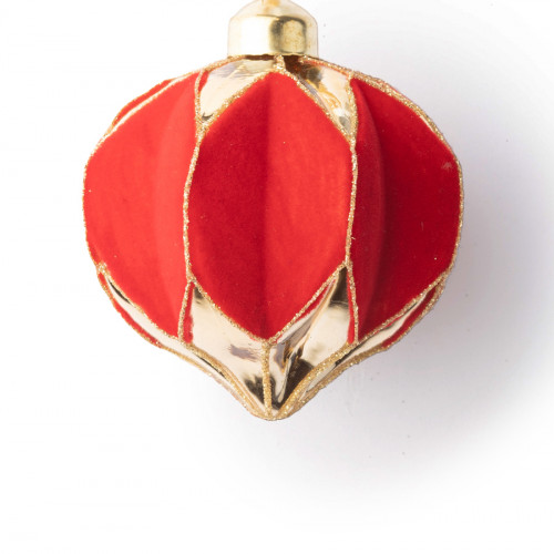 Винтажная стеклянная луковица Ришелье 8 см., 1 шт., Karlsbach (13236)