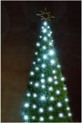 Комплект гирлянд Звездное небо для елей высотой 25 м., холодный белый, Green Trees (ZNeb25)