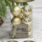 Набор пластиковых шаров Дивный 60 мм., шампань, 12 шт., Christmas De Luxe (87559)