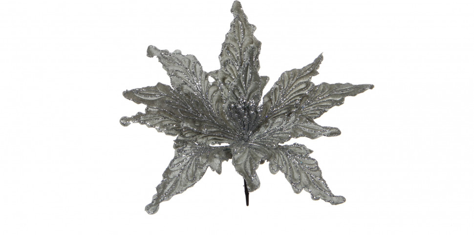 Цветок для декора, цвет серебро (83135)