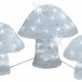 Светодиодные фигуры акриловые Грибы, 3 шт., 220V., 72 холодные белые LED лампы, прозрачный провод, Kaemingk (492214) в Санкт-Петербурге