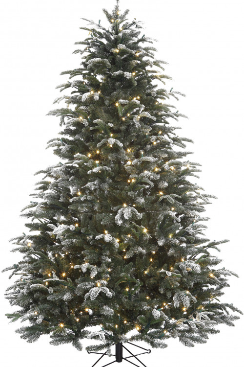 Ель Стильная заснеженная 260 см., 816 LED ламп, литая хвоя+пвх, Black Box (74350)