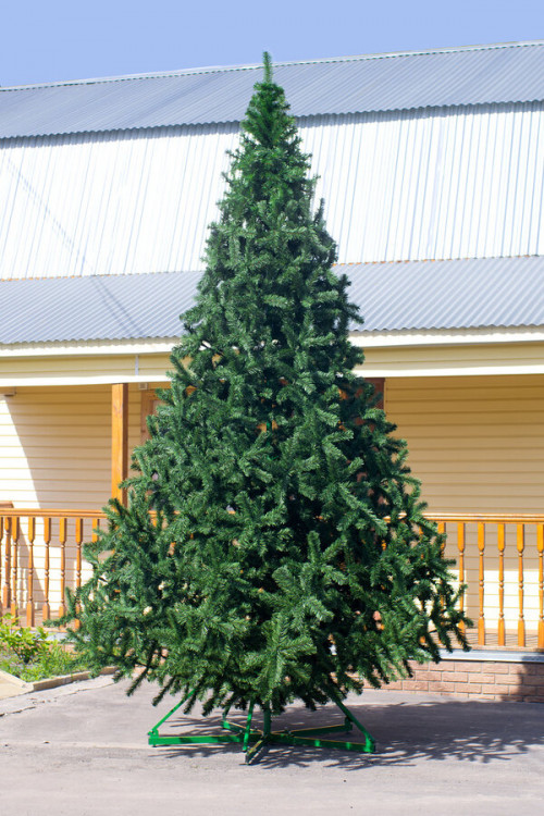 Интерьерная искусственная елка Рублевская зеленая 5,5 м., ствольная, ПВХ, Green Trees (GT5,5RUPVC)