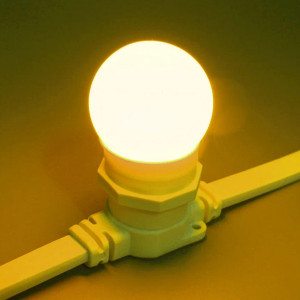 Светодиодная лампа для Белт-лайта желтая, 45 мм., 2Вт, Е27, 220В, Teamprof (TPF-B-E27-G45-2W-Y)