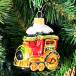 Елочное украшение Паровоз, стекло, 7 см., 1 шт., Витус (А247)