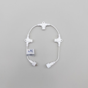 Разветвитель 3-х лучевой для нитей 24В. без возможности управления, провод белый ПВХ, IP65, LTC (PR83-ST)