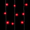 Светодиодный занавес 2*2 м., 400 красных LED ламп, черный провод ПВХ, Beauty Led (PCL402-11-2R)